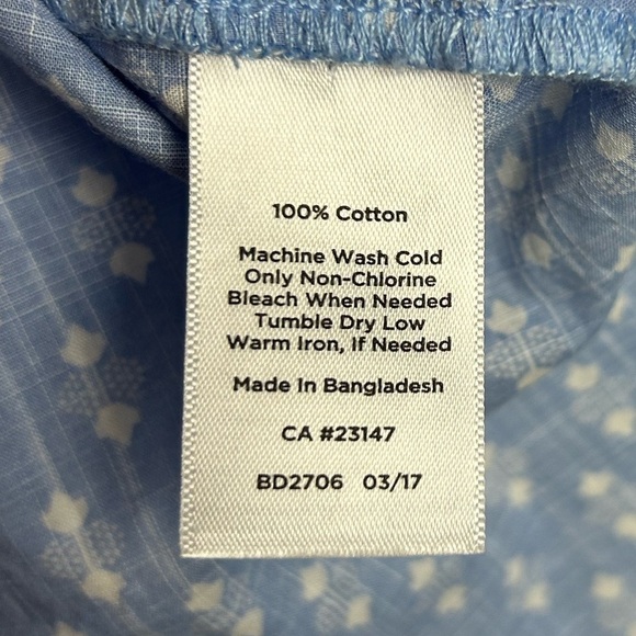 Talbots Blouse Top Women L Ruffle V-Neck Printed Lightweight Casual Minimalist - Picture 7 of 11